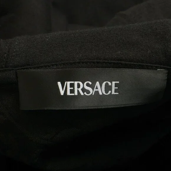 Versace Men's Black Hooded Full Zip Barocco Jacquard Light Jacket US M IT 50
